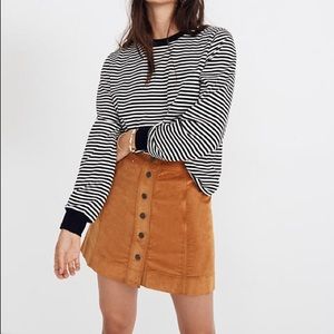 Madewell long sleeve black and white striped shirt